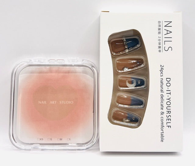 DIY Sea Salt Blue Long Style - Press On Nails - Country Beautie