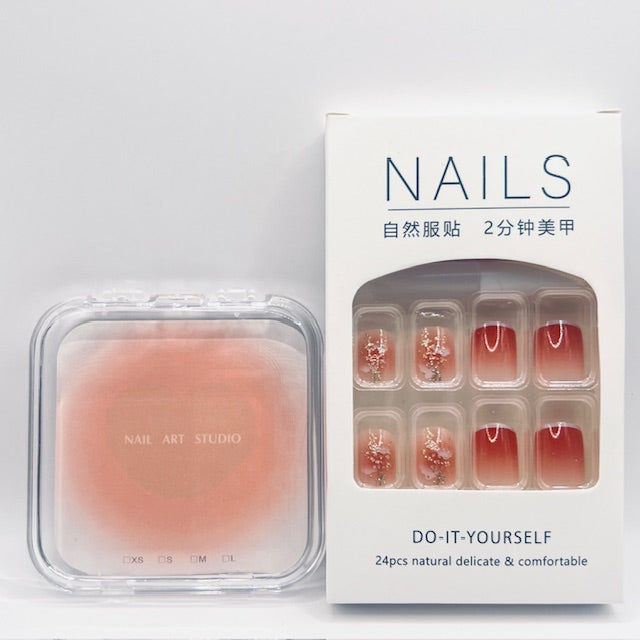 DIY White Edge Clouds Short Style - Press On Nails - Country Beautie