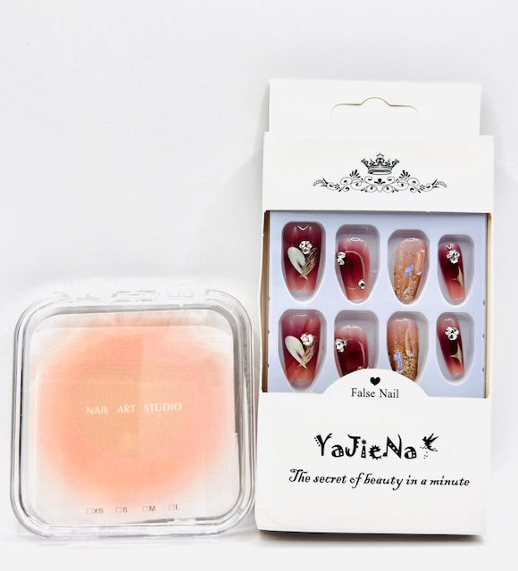 YAJIENA Aurora Diamond Long Style - Press On Nails - Country Beautie