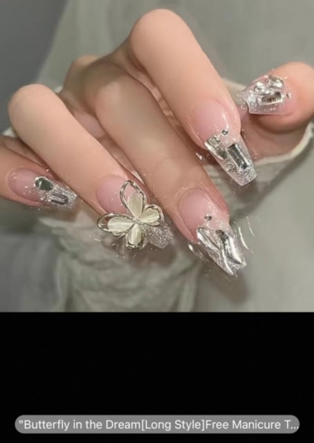 DIY Butterfly in the Dream Long Style - Press On Nails - Country Beautie