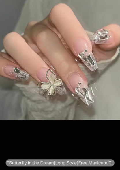 DIY Butterfly in the Dream Long Style - Press On Nails - Country Beautie