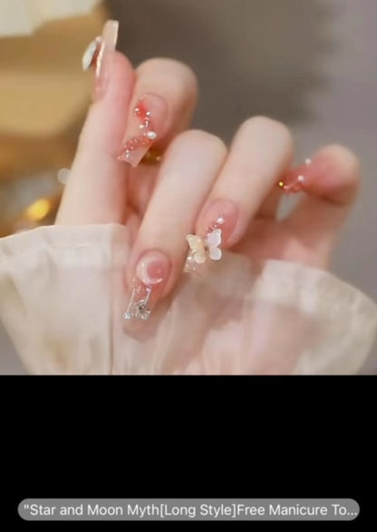 DIY Star & Moon Myth Long Style - Press On Nails - Country Beautie