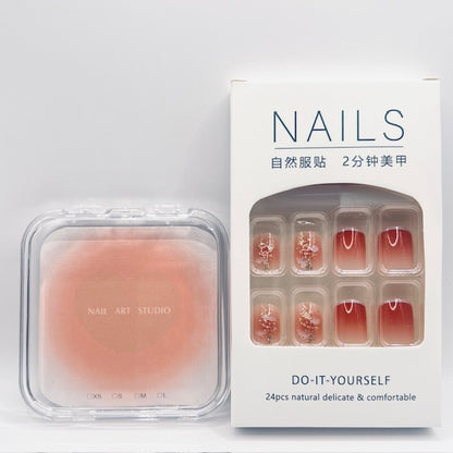 DIY White Edge Clouds Short Style - Press On Nails - Country Beautie