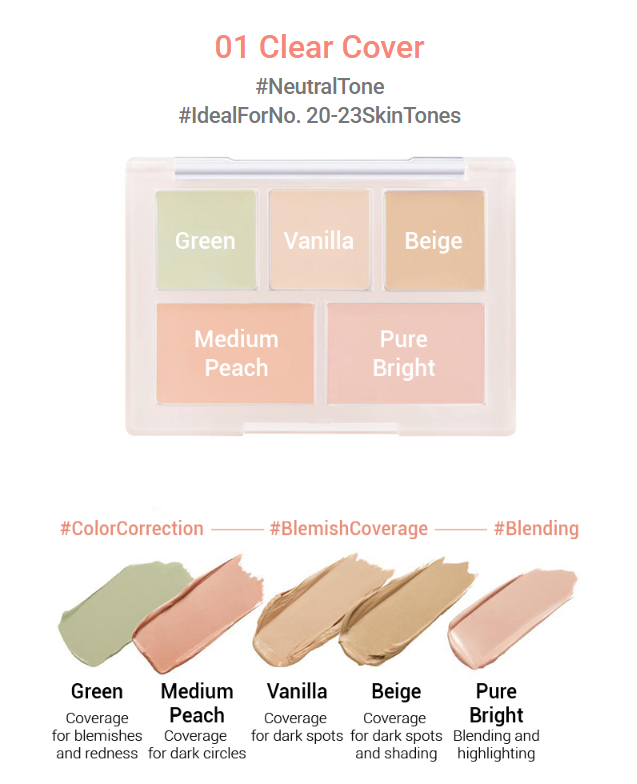 LUNA Conceal Blender Palette 6g - Country Beautie