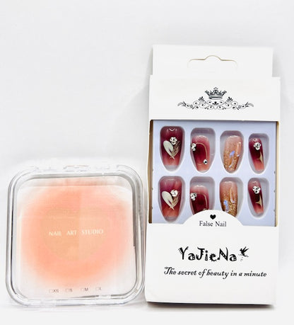 YAJIENA Aurora Diamond Long Style - Press On Nails - Country Beautie