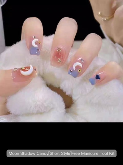 YAJIENA Moon Shadow Candy Short Style - Press On Nails - Country Beautie
